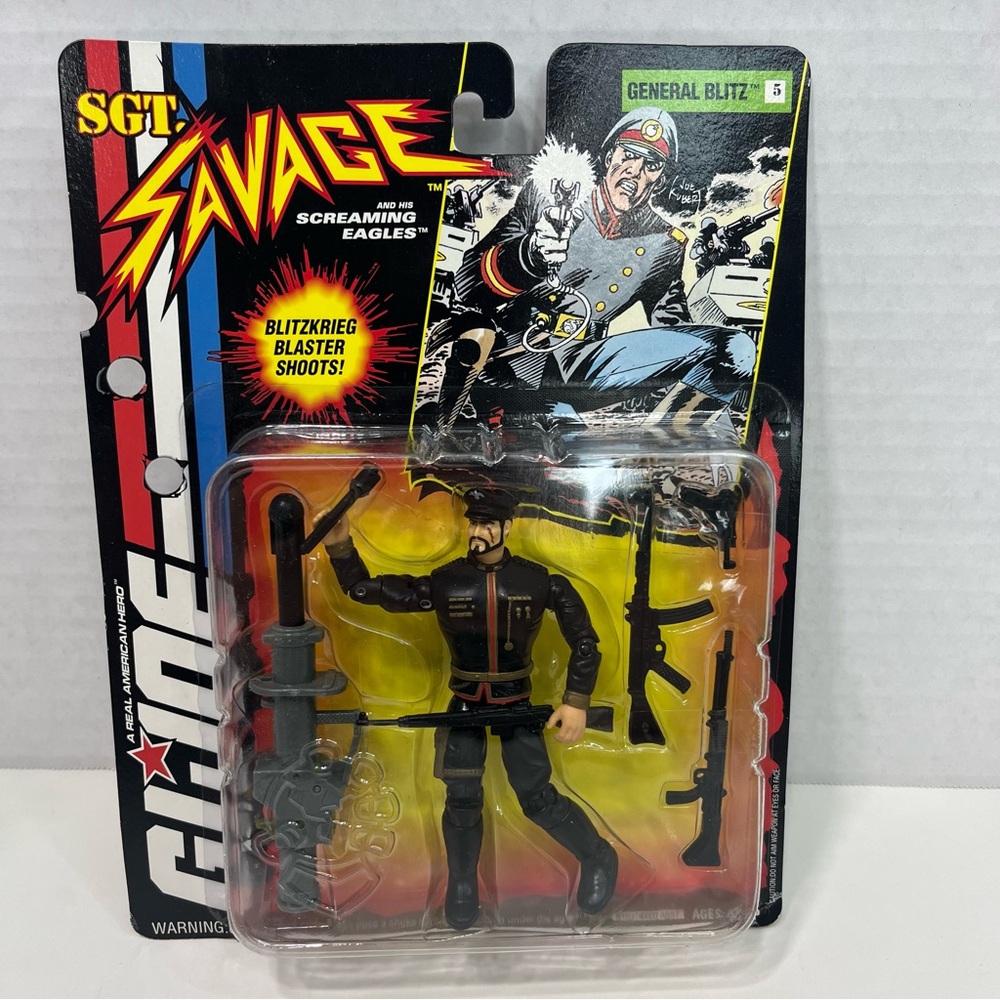 GI JOE vintage SGT Savage General Blitz action figure hasbro 1994 toys